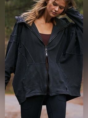 Free People All Your Love Solid Hoodie Color - Black - Large